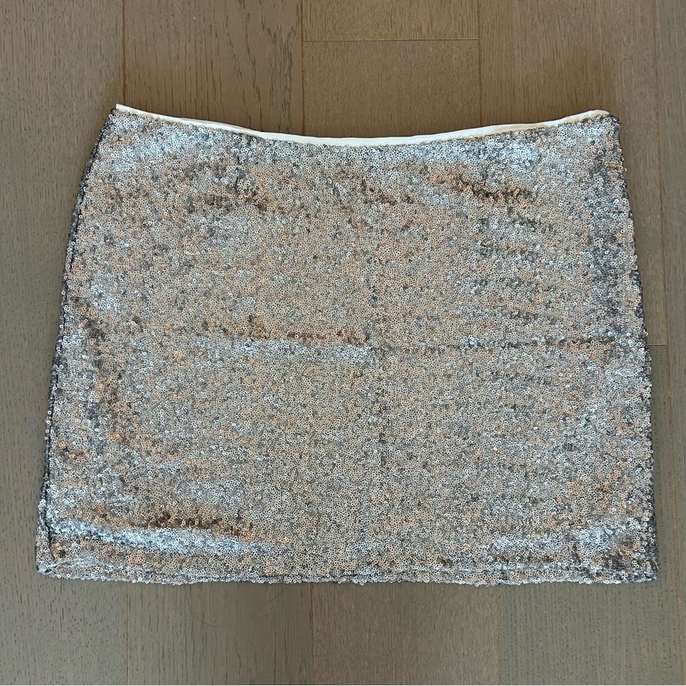 Gap Silver Sequin Mini Skirt